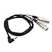 Vikye Dual Female XLR to Right Angle 3.5mm Y Splitter Cable, Dual XLR to 3.5mm Stereo Mic Cable, High Transmission Rate Portable Audio Cable for Microphones Cameras(0.3meter/1.0ft)