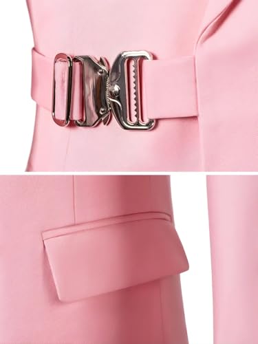 Men's 2 Piece Slim Fit Suit with Metal Clasp Suits for Men Casual Business Wedding Tuxedo3