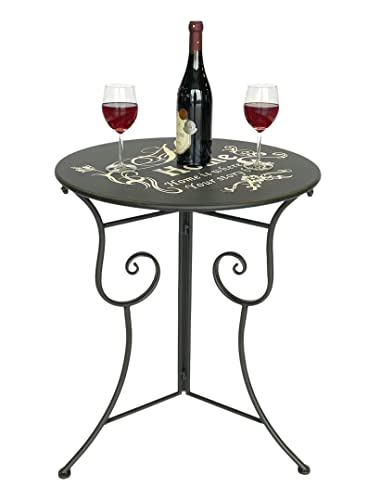 DanDiBo Bistrotisch Antik Rund Klapptisch Bistro Tisch Home Gartentisch Metall 96129 Eisentisch Balkontisch Vintage…