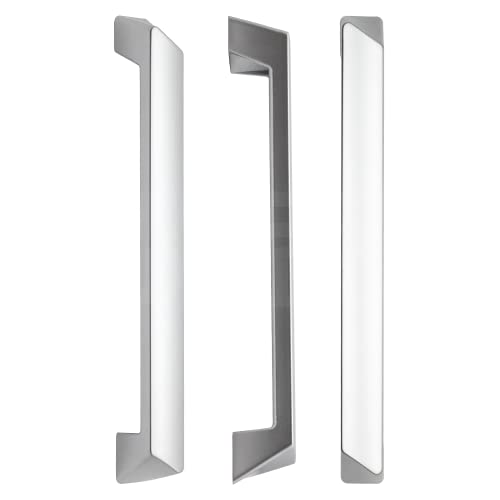 5 Puxadores Para Armário Gaveta Sala Rack Bancada 355 192mm (Cromado Fosco)