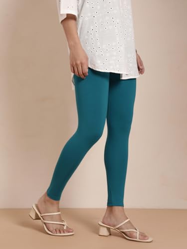 Image of TWIN BIRDS Women Viscose Ankle Leggings | Stretchable Kurti Wear Bottom