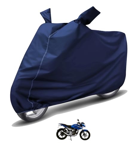 Image of Auto Hub Waterproof Bike Cover Compatible with Bajaj XCD 135 Dustproof, UV Protection Two Wheeler Bike XCD 135 Cover - Blue