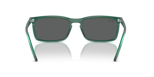 Ray-Ban RB4435 Sunglasses, Transparent Green/Dark Grey, 56 mm - image 4