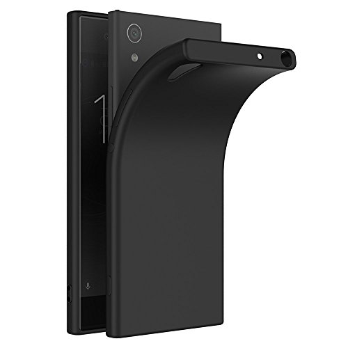 COPHONE® Coque Noir Compatible avec Sony Xperia XA1 Ultra, Housse Etui Noir en Gel TPU Silicone...