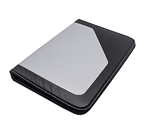 PU Leather Multipurpose 24 File Sleeve A4 Professional Files and Folders to Store Certificate, Legal Size Documents for Home, Office, School (Grey)