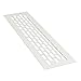 Produktbild sossai® Aluminium Lüftungsgitter - Alucratis (1 Stück) | Rechteckig - Maße: 24,5 x 6 cm | Farbe: Weiss | Pulverbeschichtet