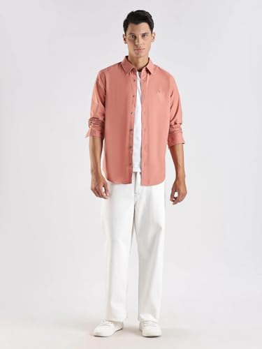 Image of Solid Regular fit Cotton Shirt