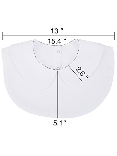 Blulu White Detachable Collar Dickey Fake Collar for Women Shirt Blouse Detachable Dickey Faux False Lapel4
