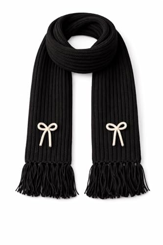 Image of KB STAR Cute Bow Women Casual Luxurious Premium Checkered Acrylic Woolen Muffler /Scarf /Stole for Winter