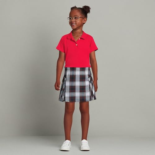 Image of Lands' End School Uniform Girls Short Sleeve Feminine Fit Interlock Polo Shirt