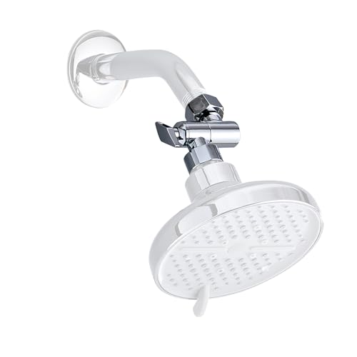 RTTWYYUU Metal Shower Head Elbow Adapter 360 Adjustable Swivel Brass Showerhead Adapter Brushed Silver