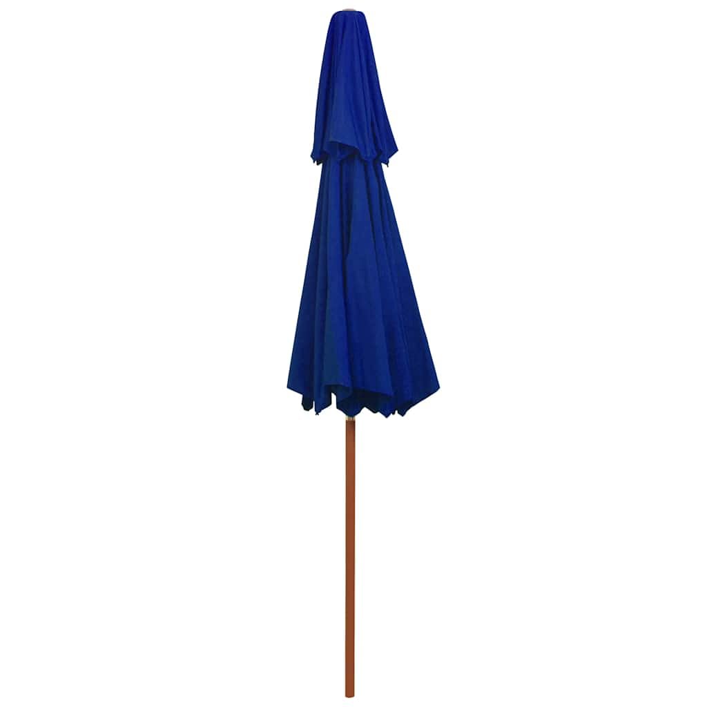 Ombrellone in legno blu, 270 cm, per patio