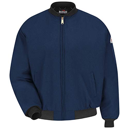 Bulwark Flame Resistant 6.5 oz Nomex IIIA Regular Team Jacket, Navy, X-Large