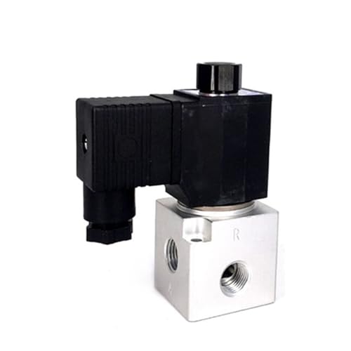 Válvula solenoide 3V3-08 de 3 puertos y 12V DC, tipo normalmente abierta de 2 posiciones 2