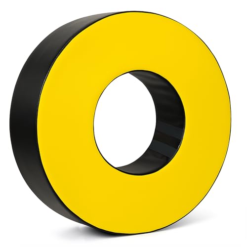 VGLCBBSTS Football Tackle Wheel High-Density 3080 Foam Tackling Dummy with Strap Waterproof PU Leather Agility Ring for Youth Football Practice & High School Training