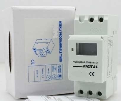 Programmateur horaire hebdomadaire 230 V AC avec Notice en français, Blanc