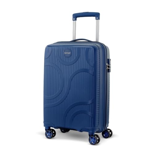 Image of KAMILIANT by American Tourister Selva|Cabin Trolley Bag Small Size (56 cms) for Travel| Hard Case Polypropylene (PP) Suitcase|360 8-Wheel Spinner Luggage Trolley|Combination Lock|Navy