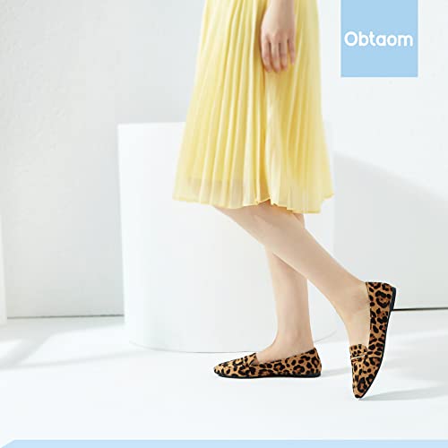 Image of Obtaom Women's Pointy Toe Loafer Flat Comfortable Faux Suede Work Shoes,Cute Penny Loafer Slip On Ballet Flat