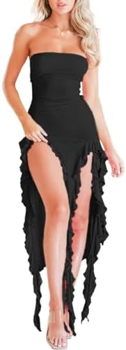How to Dress for Your 21st Birthday: 25 Best Birthday Dresses for Women 3 Women Summer Elegant Strapless Tube Midi Bodycon Dresses Irregula...