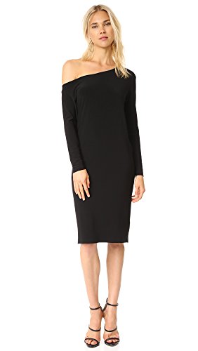 Norma Kamali Women's One Size Long Sleeve Drop Shoulder Dress
