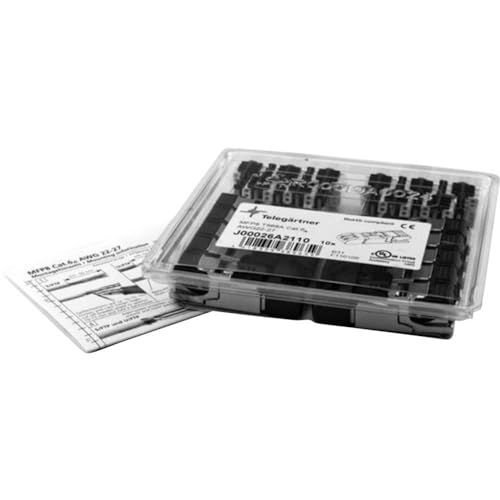 Telegärtner RJ45 STECKER GESCH MFP8 CAT6A 10 St, Black, 49 mm