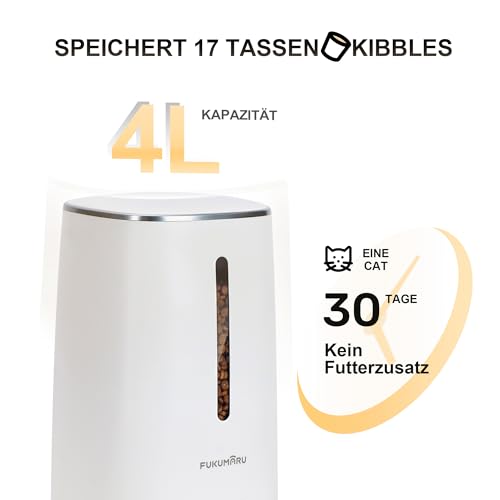 Futterautomat für zwei Katzen Fukumaru mit 4L Fassungsvermögen