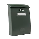 Amig - Cassetta Postale Esterna Modello 7 | Alta Resistenza | Design Moderno | Facile Installazione | Ideale per Abitazioni | Privacy Garantita | Verde | Plastica