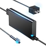 Surface Pro Charger for Microsoft Surface Pro 9, 8, 7+, 7, 6, 5, 4, 3, X, 65W Windows Surface Laptop 5, 4, 3, 2, 1, Studio, Power Cord for Surface Book 2, 1, Power Supply Surface Go 3, 2, 1