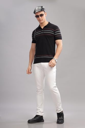 Image of ADRO Regular Fit Polo T-Shirt for Men| Printed Polo T-Shirt | Cotton Polo T Shirt