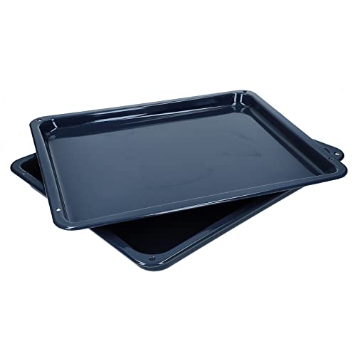 Backblech Set 2 Stück 426x360 mm kompatibel mit AEG Electrolux Privileg Küppersbusch hoch und tief 3870287202 und 3870288200 für Backofen