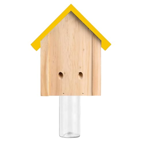 Hornet Catcher - tiburón de abejas carpintero, Nido kiler Trampas | Seguro madera de abejas de carpintero chuletas de forma de casa Accesorios para nidos, avispón Catcher Decoración natural de jardín