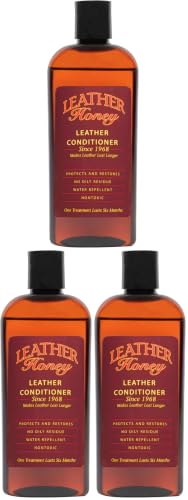 Image of Leather Honey Leather Conditioner, Since 1968. For All Leather Items Including Auto, Furniture, Shoes, Purses and Tack. Non-Toxic and Made in the USA / 8 Fl Oz (Pack of 3)