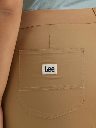 Lee Women's Plus Size Ultra Lux Comfort with Flex-to-Go Utility Skimmer Capri Pant Settler Tan 22 Plus - image 2