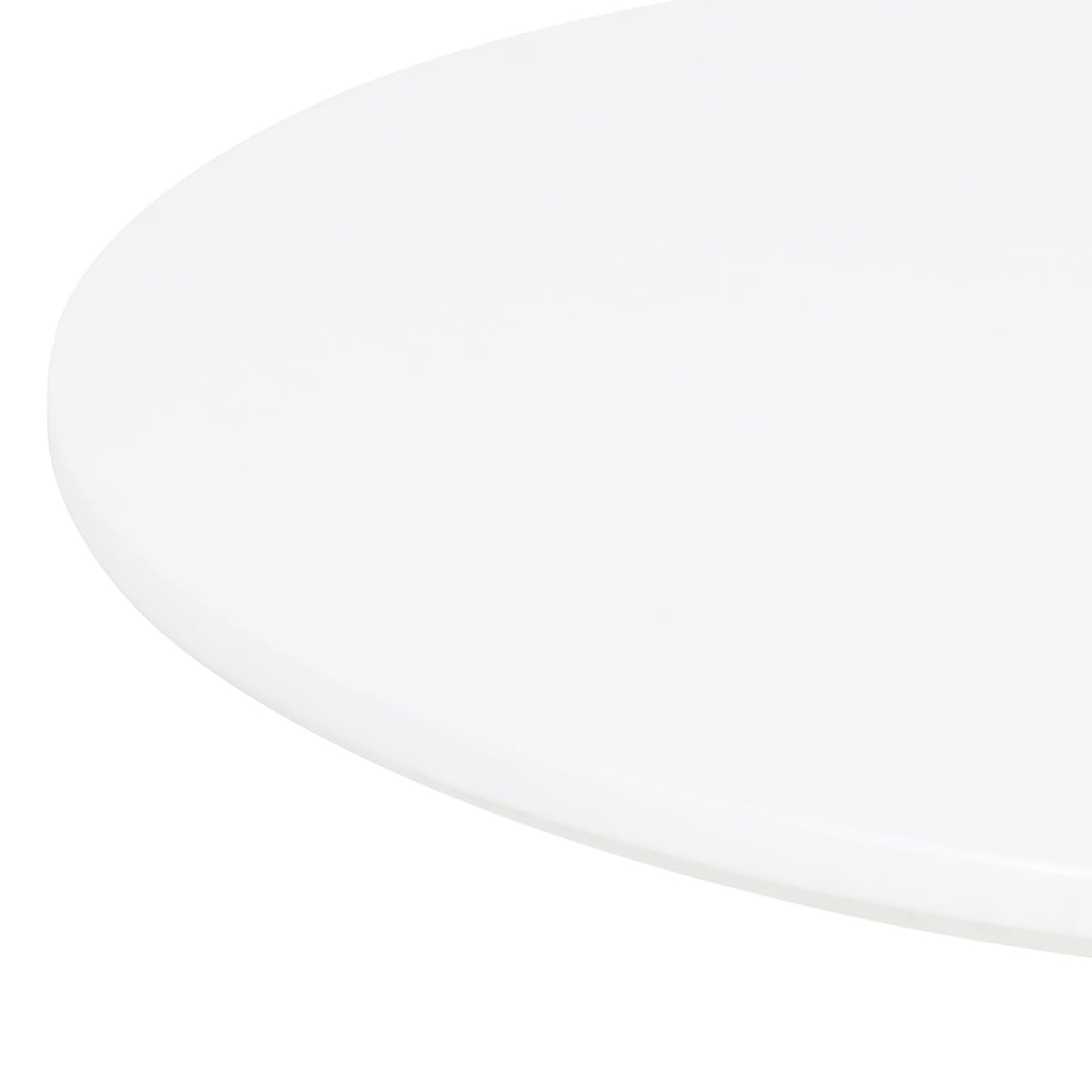 SENHO Table à Manger Ronde pour 4 à 5 Personnes diamètre 100 cm, Finition laquée Mate Blanche, Base Ronde en métal Blanc - Tulips