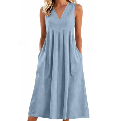 Styxlyn Cotton Linen Maxi Dress