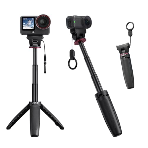 ULANZI MT99 Mini Tripod & Selfie Stick for DJI Osmo Action 6/Nano & Xtra Atto 2-in-1 Magnetic Quick-Release Mount 143 Adjustable Tilt 3-Section Extendable 10.24inch Anti-Slip Handle