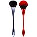 JERCLITY 2 Pieces Red and Violet Powder Brush Nail Art Dust Brush Foundation Makeup Brush Kabuki Makeup Brush Blush Brush for Daily Makeup Cosmetic Nail Beauty Art