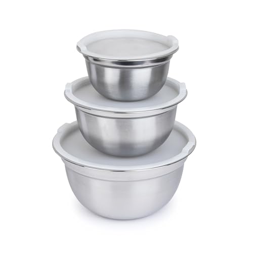 Set de 3 Tazones de Acero Inoxidable con Tapas miniatura 2