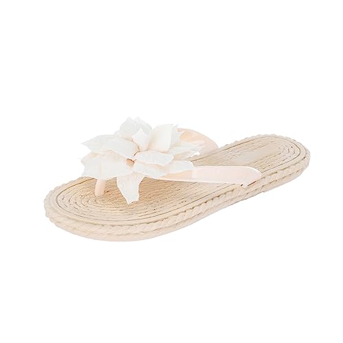 Genérico Zapatillas De Verano Hombre Cloud Slides Mujer Zapatillas de verano Flores planas y sandalias de mujer Zapatos de de playa Zapatillas Zapatillas de mujer Sandalias Mujer (White, 41)