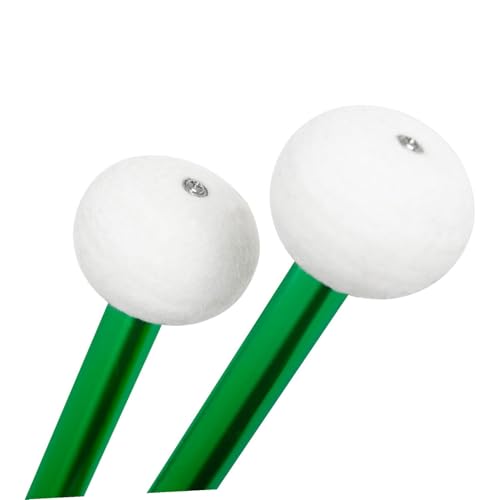Baquetas de aluminio con punta de fieltro verde miniatura 5