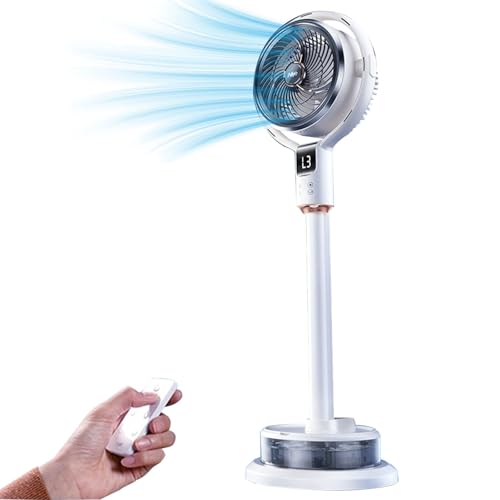 Ventilatore Nebulizzatore Indoor Outdoor, Ventilatore Acqua, con Telecomando, Flusso D'aria Grandangolare 3D a 180°, con Serbatoio D'acqua da 2,5 L, per Camera da Letto, Soggiorno, Giardino, Terrazza