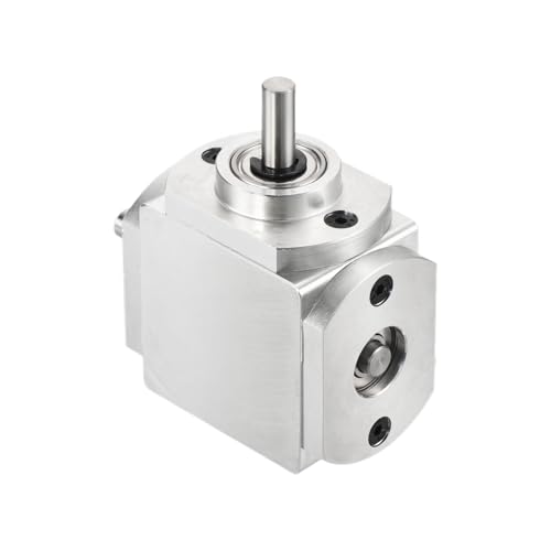 Image of uxcell Gear Box 90 Degree Right Angle Bevel Gearbox 1:1 Left Single Output Shaft 1 Module 20 Teeth Bevel Gear Aluminum Frame Simple Mechanical DIY Module 6mm Shaft,66x66x30mm(LxWxH)