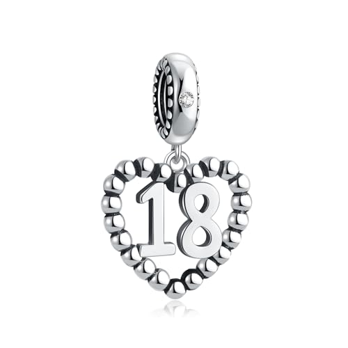 Image of 925 Sterling Silver Number Charm fits Pandora, Gift for Women