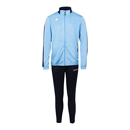 La tuta SALCITO è un classico della collezione sportiva di Kappa. È ideale per andare alle tue partite o allenamenti. Il suo inserto in mesh a contrasto sulle maniche ti darà un comfort assoluto. Disponibile in vari colori. 100% poliestere. Vestibilità slim, giacca a maniche lunghe, colletto alto, chiusura con cerniera, tasche laterali con cerniera, pantaloni con coulisse integrata, tasche laterali e gambe con cerniera. Omini sul petto, Kappa sulla gamba sinistra 100%