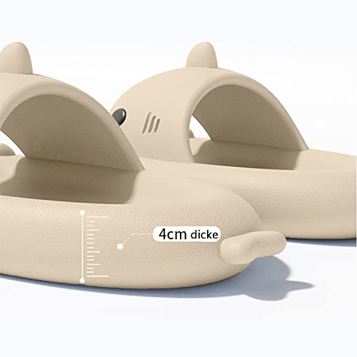 Image of XPKWS Shark Slides for Women and Men Unisex Cloud Slippers Adult Novelty Beach Sandals with Thick Sole