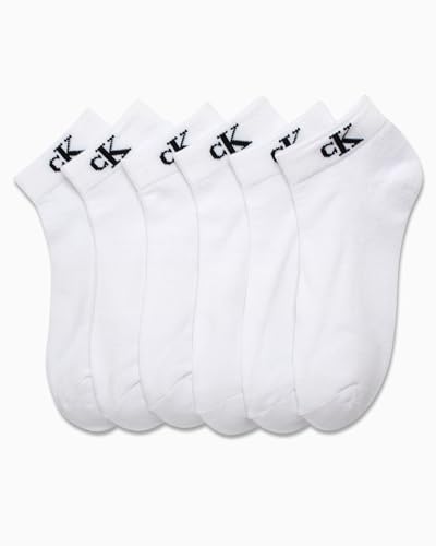 Image of Calvin Klein Womens Quarter Socks - 6 Pack Athletic Performance Cushioned Ankle Socks for Women for Running and Workout