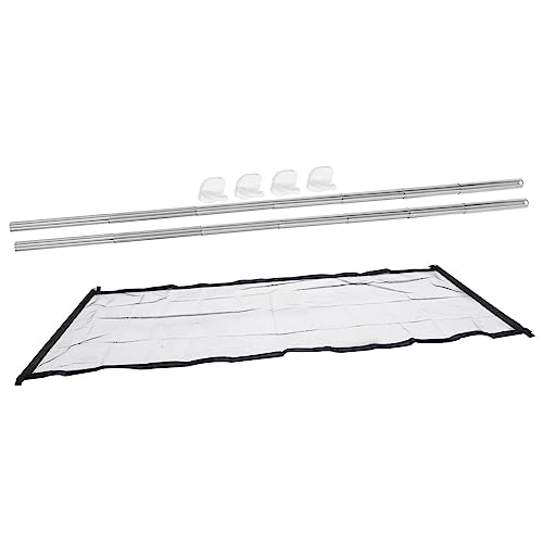 TOGEVAL 1セットペット用メッシュフェンス 防護 ネット 伸縮式折りたたみ