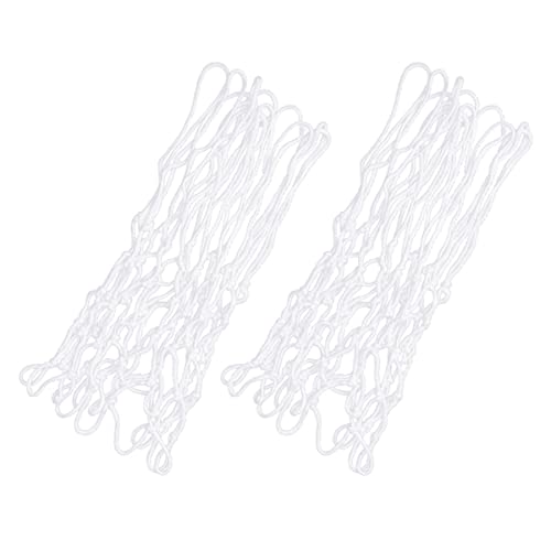 BCOATH 2pcs Basketball Net Hoop Basketball Netting Mesh Nylon White