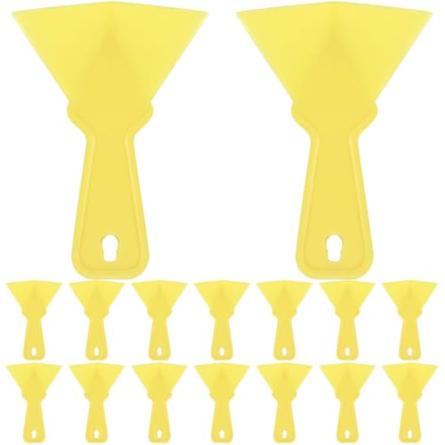 Ipetboom 16 Piezas Llana de Esquina para Paneles de Yeso Herramienta para Hormigón Color Amarillo Tamaño Pequeño y Compacto Adecuado para Esquinas Internas y Externas en Construcción y