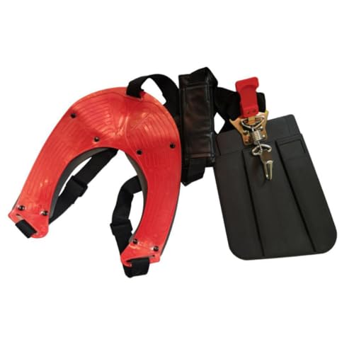 WEKADRIN 割草機用可能パッド入りダブルショルダーベルト トリマー刈払機背負い式ストラップ ブラシカッター対応疲労軽減設計オレンジ